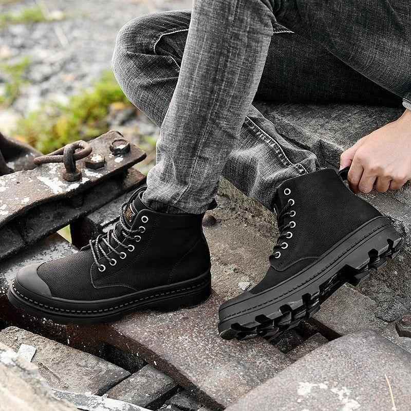 Fashion Business Men s Casual Shoes Lace Up Black Ankle Boots JOS0132