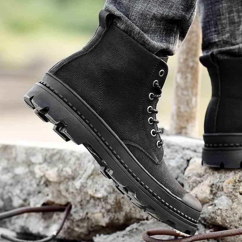 Mens black lace up ankle boots online