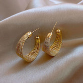 Fashion Gothic Gold C-shaped Earrings Charm jewelry XYS0103 - Touchy Style