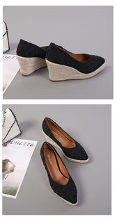 Fashion High Heels Women Wedges Casual Shoes GCSTY31 Retro Pumps A3800 - Touchy Style