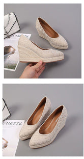 Fashion High Heels Women Wedges Casual Shoes GCSTY31 Retro Pumps A3800 - Touchy Style