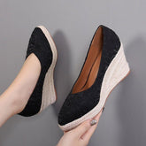 Fashion High Heels Women Wedges Casual Shoes GCSTY31 Retro Pumps A3800 - Touchy Style