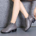 Fashion Leather Fur Ankle Boots Women&