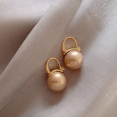 Fashion Simple Big Pearl Ball Earrings Charm Jewelry XYS0318 - Touchy Style .