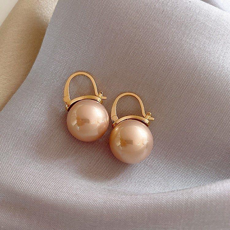 Fashion Simple Big Pearl Ball Earrings Charm Jewelry XYS0318 - Touchy Style