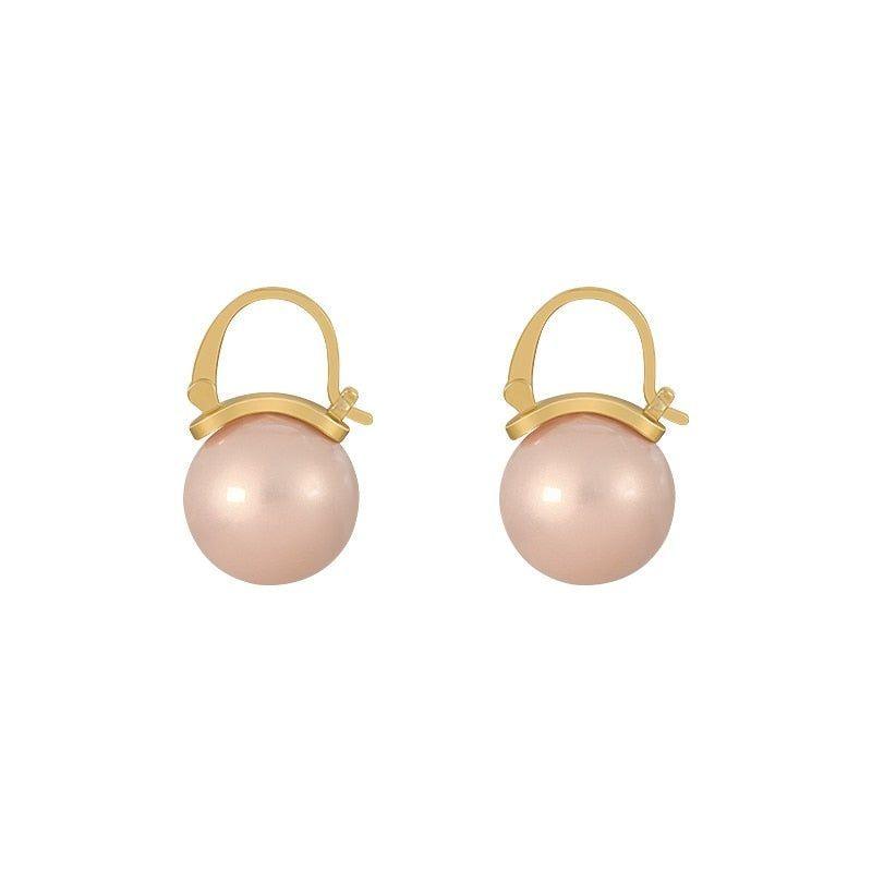 Fashion Simple Big Pearl Ball Earrings Charm Jewelry XYS0318 - Touchy Style