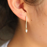 Fashion Tear Drop Crystal Earrings Charm Jewelry - Touchy Style .