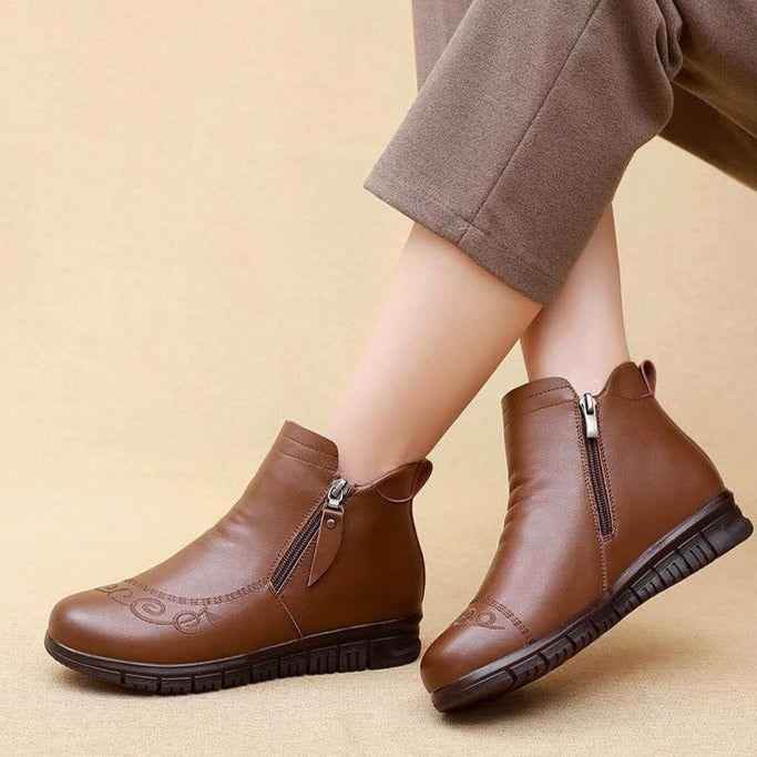 Ankle boots sale on sale leather