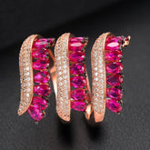 Finger Ring Charm Jewelry 2021 Trendy Rain Curtain Cubic Zircon Statement Bohemian Style - Touchy Style .