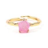 Finger Rings Charm Jewelry 32 Styles Natural Druzy Stone 