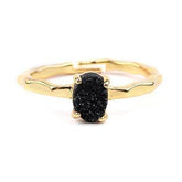 Finger Rings Charm Jewelry 32 Styles Natural Druzy Stone 