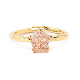 Finger Rings Charm Jewelry 32 Styles Natural Druzy Stone 