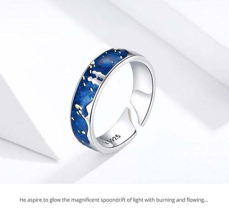 Finger Rings Charm Jewelry - Blue Starry Sky - SCR608 - Touchy Style