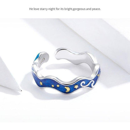 Finger Rings Charm Jewelry - Blue Starry Sky - SCR608 - Touchy Style