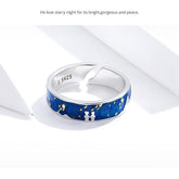 Finger Rings Charm Jewelry - Blue Starry Sky - SCR608 - Touchy Style