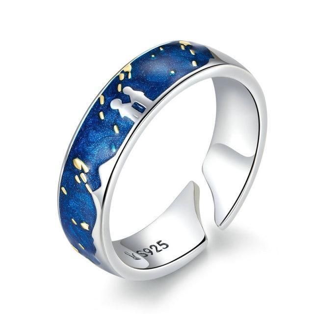 Finger Rings Charm Jewelry - Blue Starry Sky - SCR608 - Touchy Style