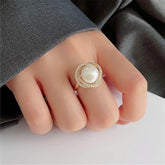 Finger Rings Charm Jewelry Classic Pearl Flower Fashion EOS0156 - Touchy Style .