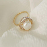 Finger Rings Charm Jewelry Classic Pearl Flower Fashion EOS0156 - Touchy Style .