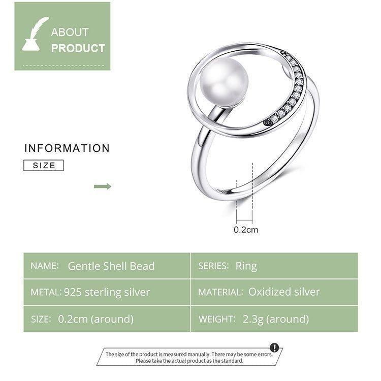 Finger Rings Charm Jewelry - Rounded Pearl - BOS33 - Touchy Style