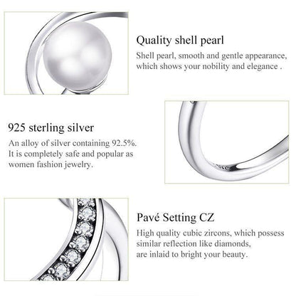 Finger Rings Charm Jewelry - Rounded Pearl - BOS33 - Touchy Style