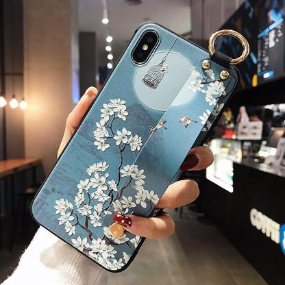 Floral Brown Cute Phone Cases For iPhone 13 Pro 11 12 7 8+ SE 2 6 Plus X XS XR - Touchy Style