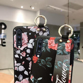 Flowers Black Cute Phone Cases For Galaxy S21 S10 S20 plus Ultra 20 30 A50 70 A51 71 21s 52 72 32 12 13 - Touchy Style