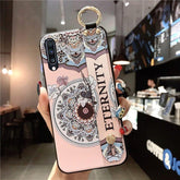 Flowers Black Cute Phone Cases For Galaxy S21 S10 S20 plus Ultra 20 30 A50 70 A51 71 21s 52 72 32 12 13 - Touchy Style