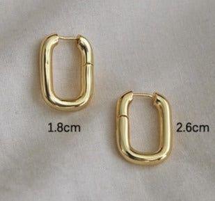 French Chunky Hoops Geometrical Earrings Charm Jewelry POS0443 - Touchy Style