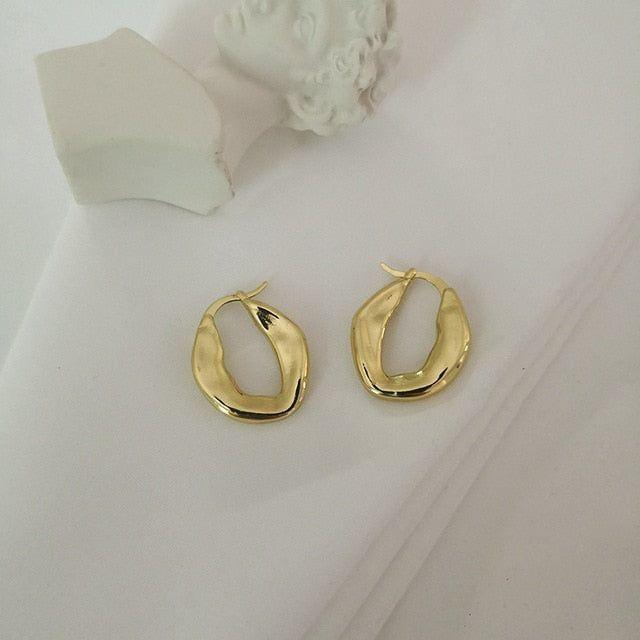 French Chunky Hoops Geometrical Earrings Charm Jewelry POS0443 - Touchy Style