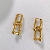 French Chunky Hoops Geometrical Earrings Charm Jewelry POS0443 - Touchy Style