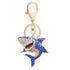 Full Rhinestone Shark Unique Key Chain - C5201 - Touchy Style