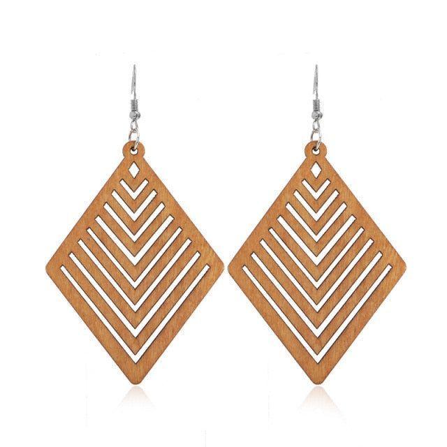 Geometric Big Dangle Earrings Charm Jewelry DS0425 - Touchy Style