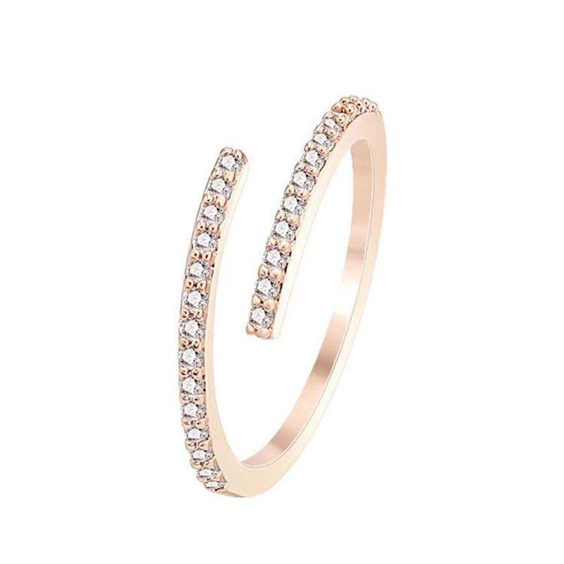 Geometric Rose Golden Finger Rings Charm Jewelry RCJNN09 Simple Fashion - Touchy Style