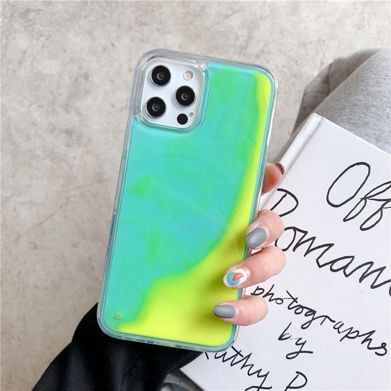 Glitter Luminous Cute Phone Case For iPhone 12 11 12 Pro Max XR XS Max X 7 8 Plus 12 Mini - Touchy Style