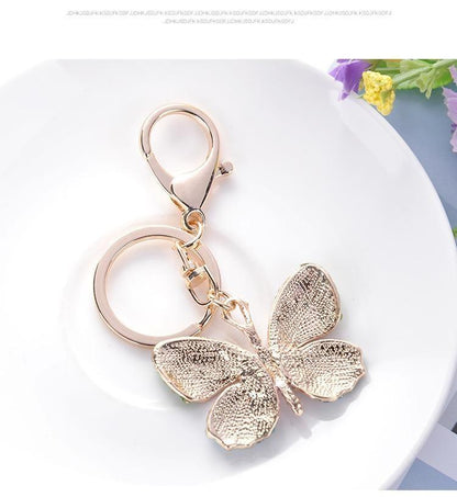 Glittering Full Rhinestone Butterfly Unique Key Chain - C5198 - Touchy Style