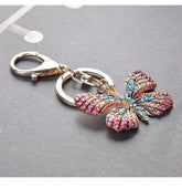 Glittering Full Rhinestone Butterfly Unique Key Chain - C5198 - Touchy Style