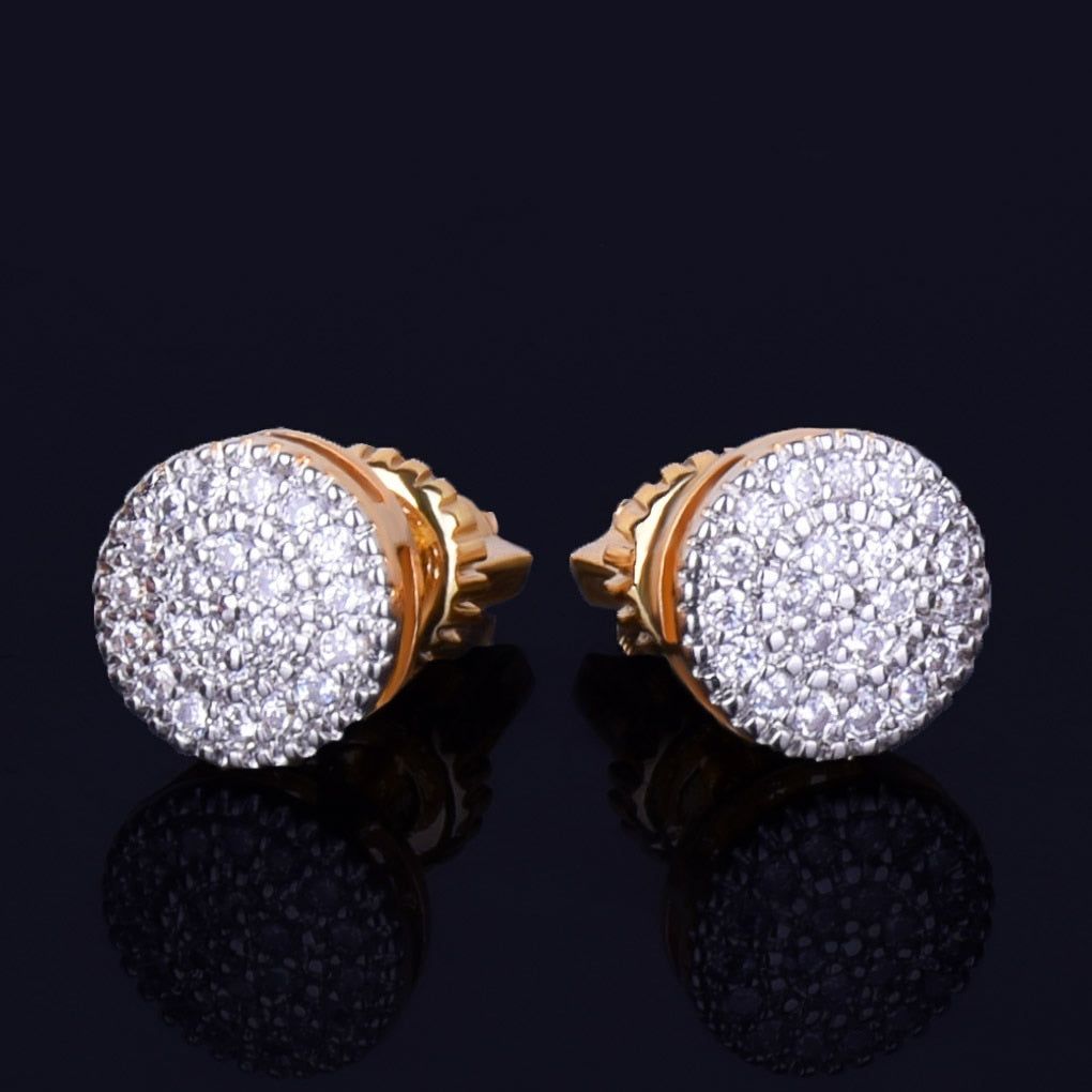 Golden Mini Rounded Stud Earring Charm Jewelry - ECJSOL06 - Touchy Style