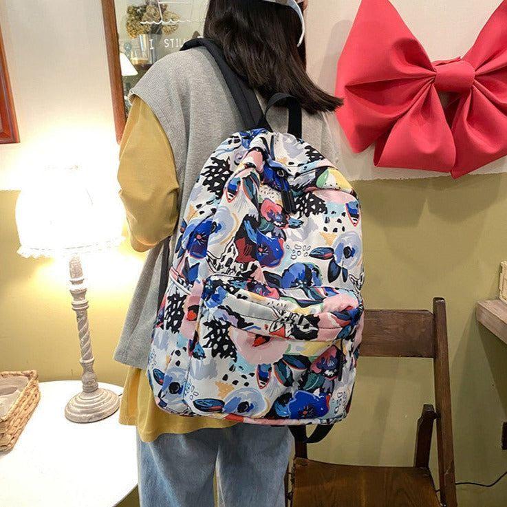 Graffiti Flowers College Fashion Cool Backpacks JN57 Schoolbag - Touchy Style