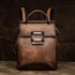 Handmade Large Capacity Solid Leather Travel Cool Backpacks JRS1249 - Touchy Style .