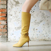 Handmade Over The Knee High Heel Boots Women&