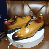 Handmade Oxfords Leather Men Shoes Fashion Casual Formal Business Dress Shoes MCSCOS12 - Touchy Style .