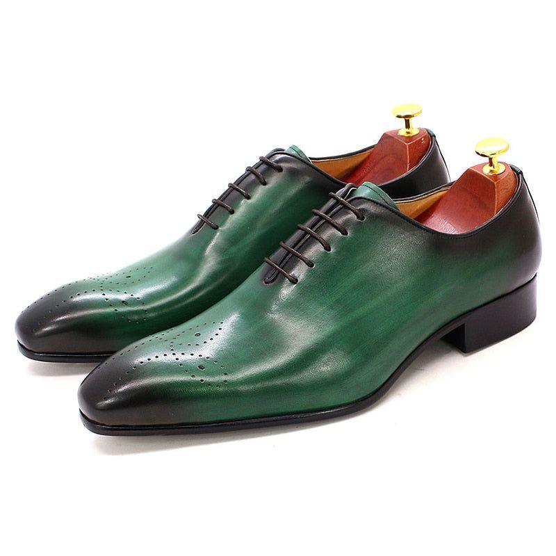 Handmade Oxfords Leather Men Shoes Fashion Casual Formal Business Dress Shoes MCSCOS12 - Touchy Style