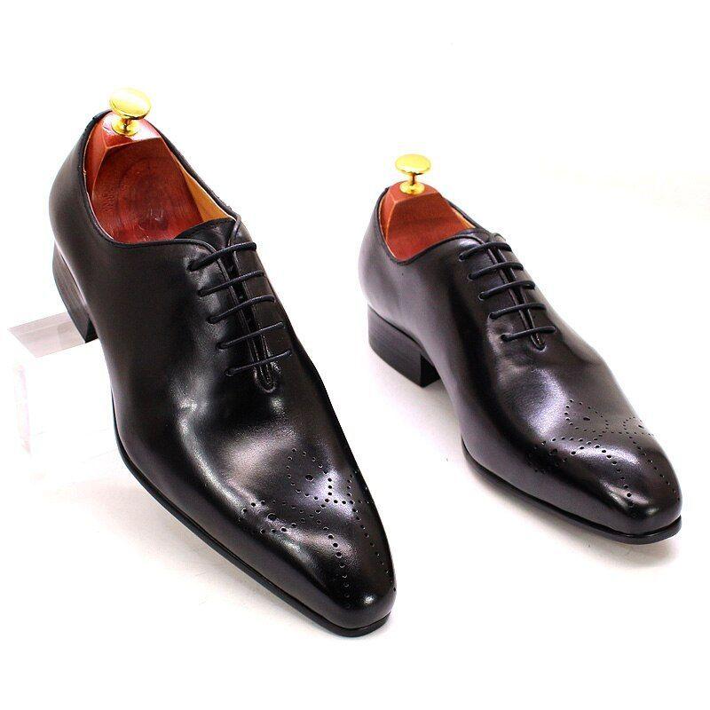 Handmade Oxfords Leather Men Shoes Fashion Casual Formal Business Dress Shoes MCSCOS12 - Touchy Style