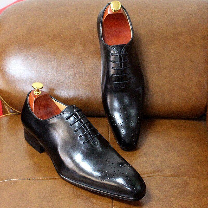 Handmade Oxfords Leather Men Shoes Fashion Casual Formal Business Dress Shoes MCSCOS12 - Touchy Style