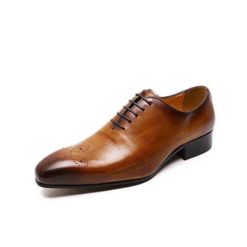 Handmade Oxfords Leather Men Shoes Fashion Casual Formal Business Dress Shoes MCSCOS12 - Touchy Style