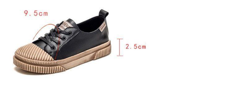 Handmade Women Casual Shoes Leather Platform Sneakers HGCS09 - Touchy Style