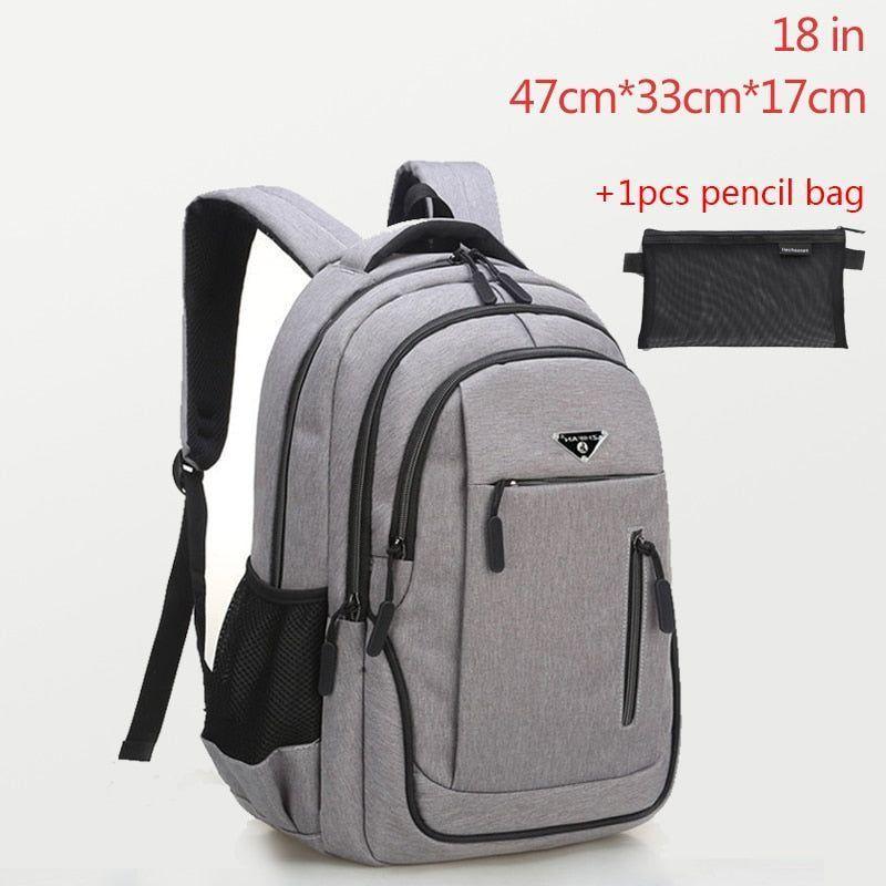 Large Capacity Cool Backpack Unisex Laptop Oxford Solid Big High School Bags UCBMOS11 - Touchy Style