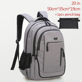 Large Capacity Cool Backpack Unisex Laptop Oxford Solid Big High School Bags UCBMOS11 - Touchy Style