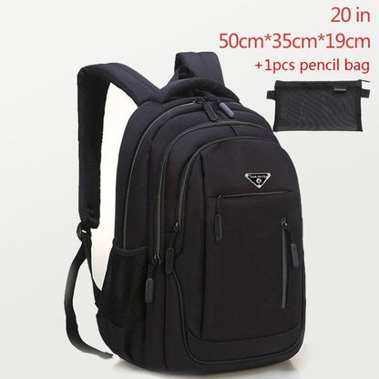 Large Capacity Cool Backpack Unisex Laptop Oxford Solid Big High School Bags UCBMOS11 - Touchy Style