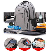 Large Capacity Cool Backpack Unisex Laptop Oxford Solid Big High School Bags UCBMOS11 - Touchy Style